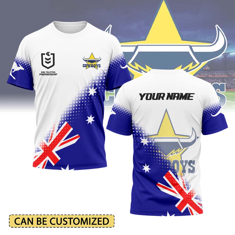Auspiritmerch North Queensland Cowboys Personalized x Anzac Day T Shirt Gift For Fans