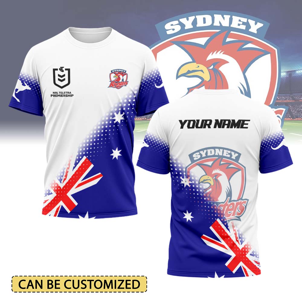Auspiritmerch Sydney Roosters Personalized x Anzac Day T Shirt Gift For Fans