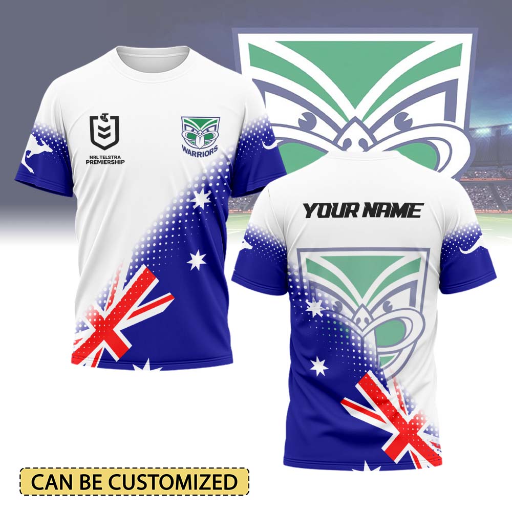Auspiritmerch New Zealand Warriors Personalized x Anzac Day T Shirt Gift For Fans