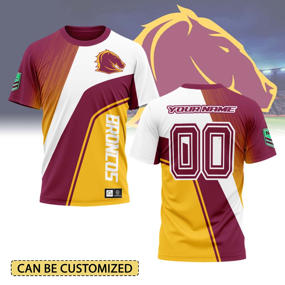 Auspiritmerch Brisbane Broncos Personalized T Shirt Gift For Fans
