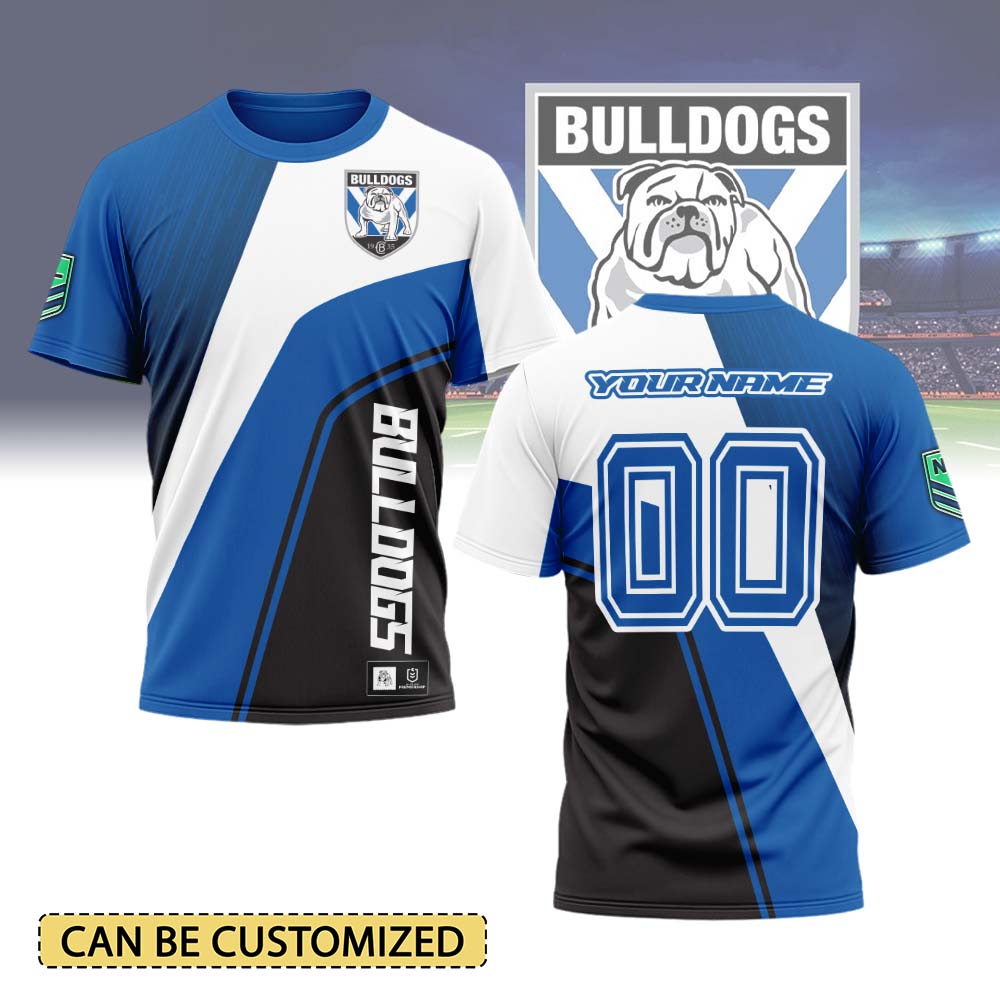 Auspiritmerch Canterbury-Bankstown Bulldogs Personalized T Shirt Gift For Fans