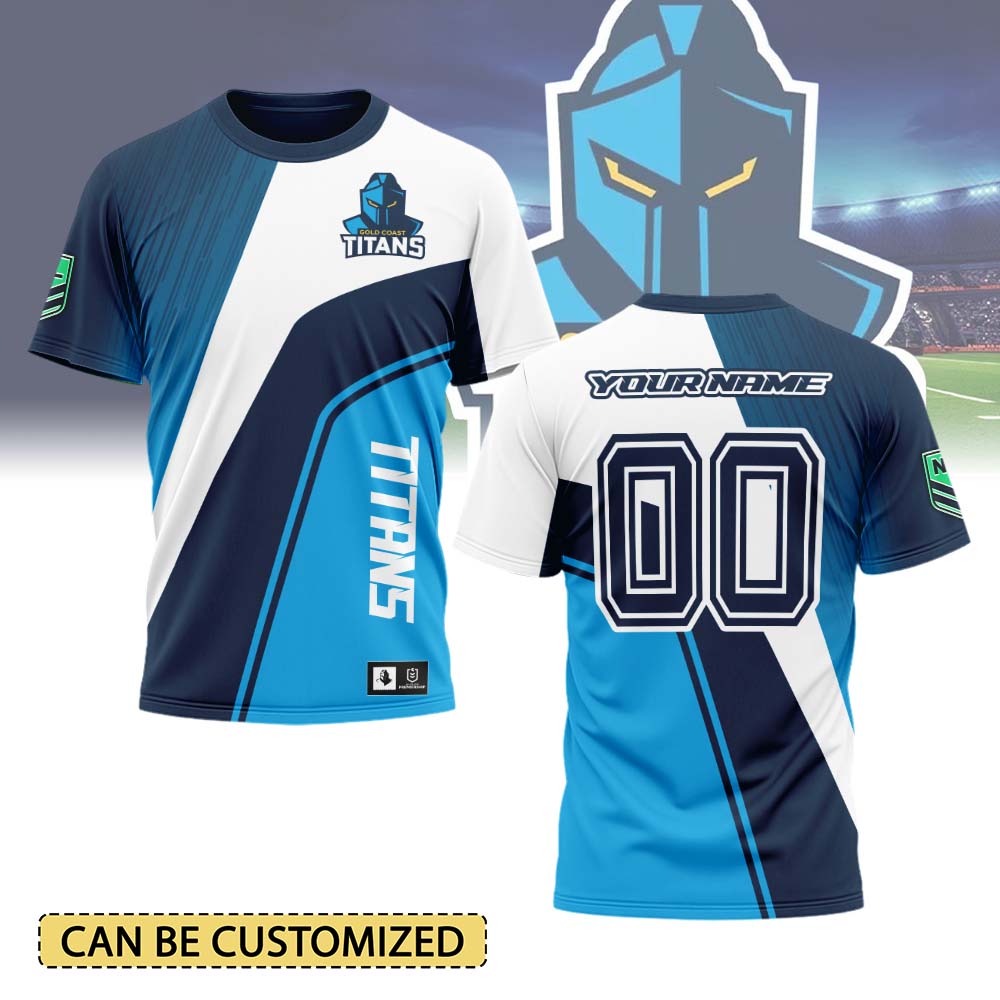 Auspiritmerch Gold Coast Titans Personalized T Shirt Gift For Fans