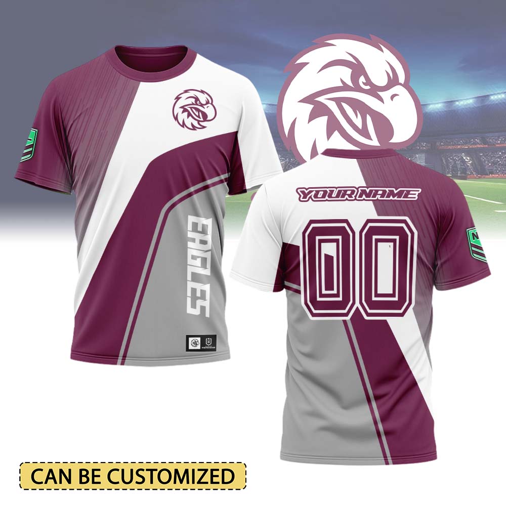Auspiritmerch Manly Warringah Sea Eagles Personalized T Shirt Gift For Fans