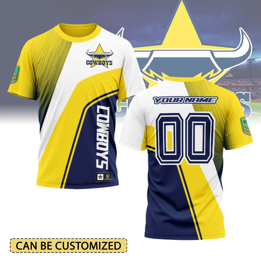 Auspiritmerch North Queensland Cowboys Personalized T Shirt Gift For Fans