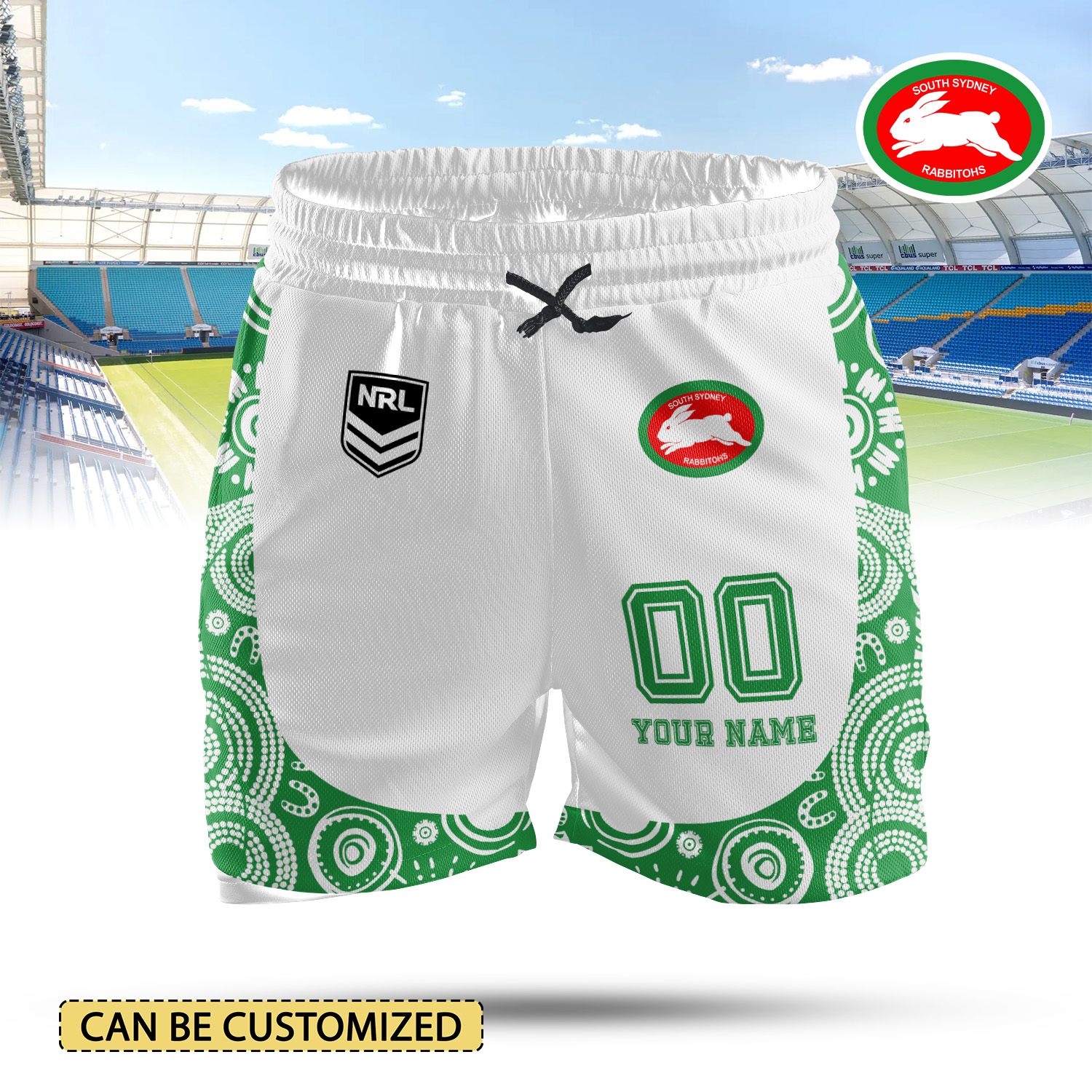 Auspiritmerch South Sydney Rabbitohs Personalized 2-in-1 Performance Shorts Gift For Fans