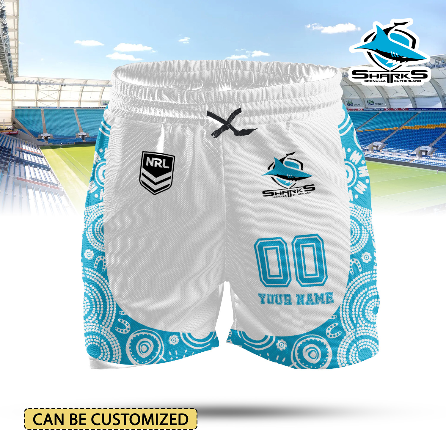 Auspiritmerch Cronulla-Sutherland Sharks Personalized 2-in-1 Performance Shorts Gift For Fans