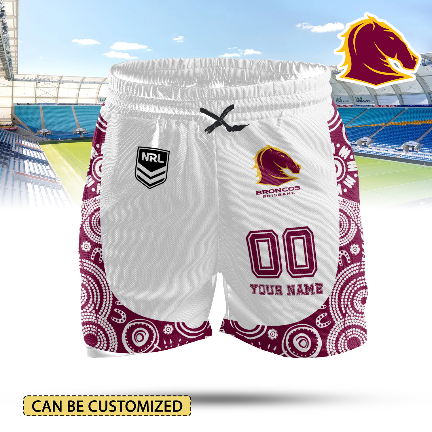 Auspiritmerch Brisbane Broncos Personalized 2-in-1 Performance Shorts Gift For Fans