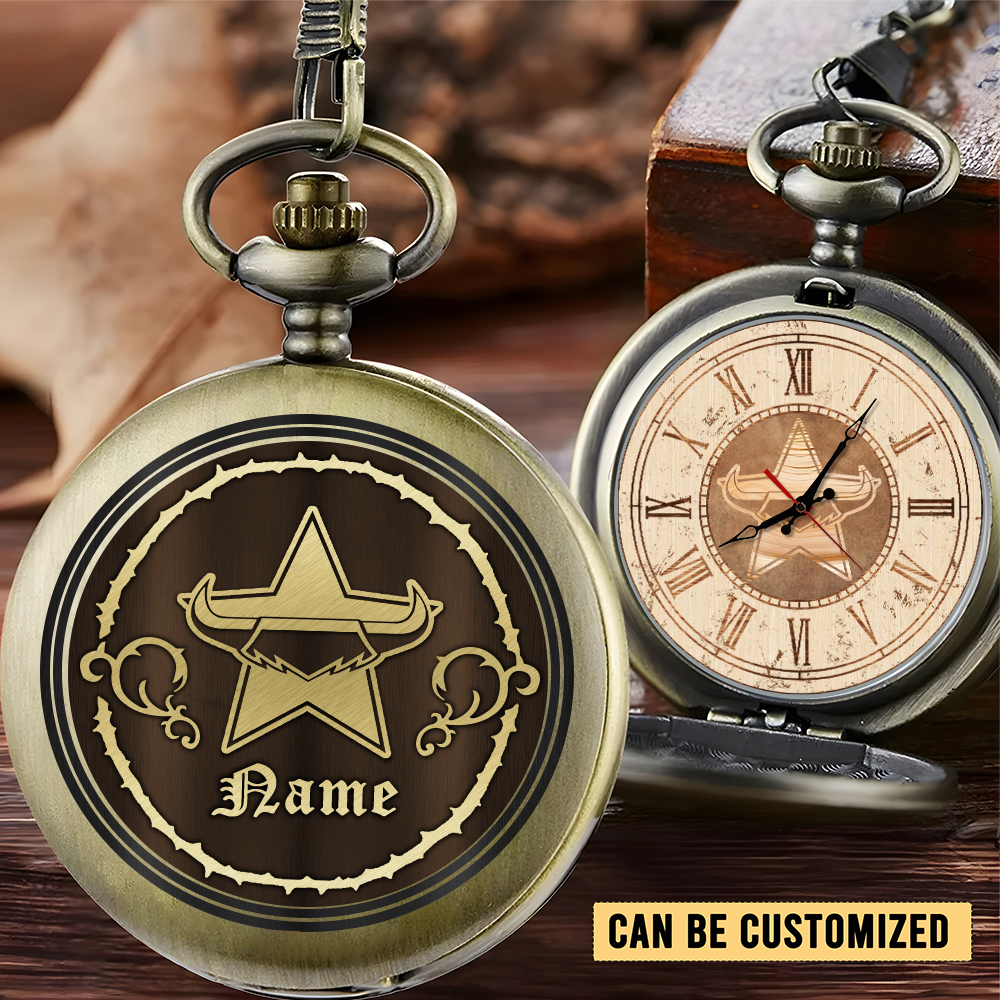 Auspiritmerch North Queensland Cowboys Personalized Pocket Watch Gift For Fans