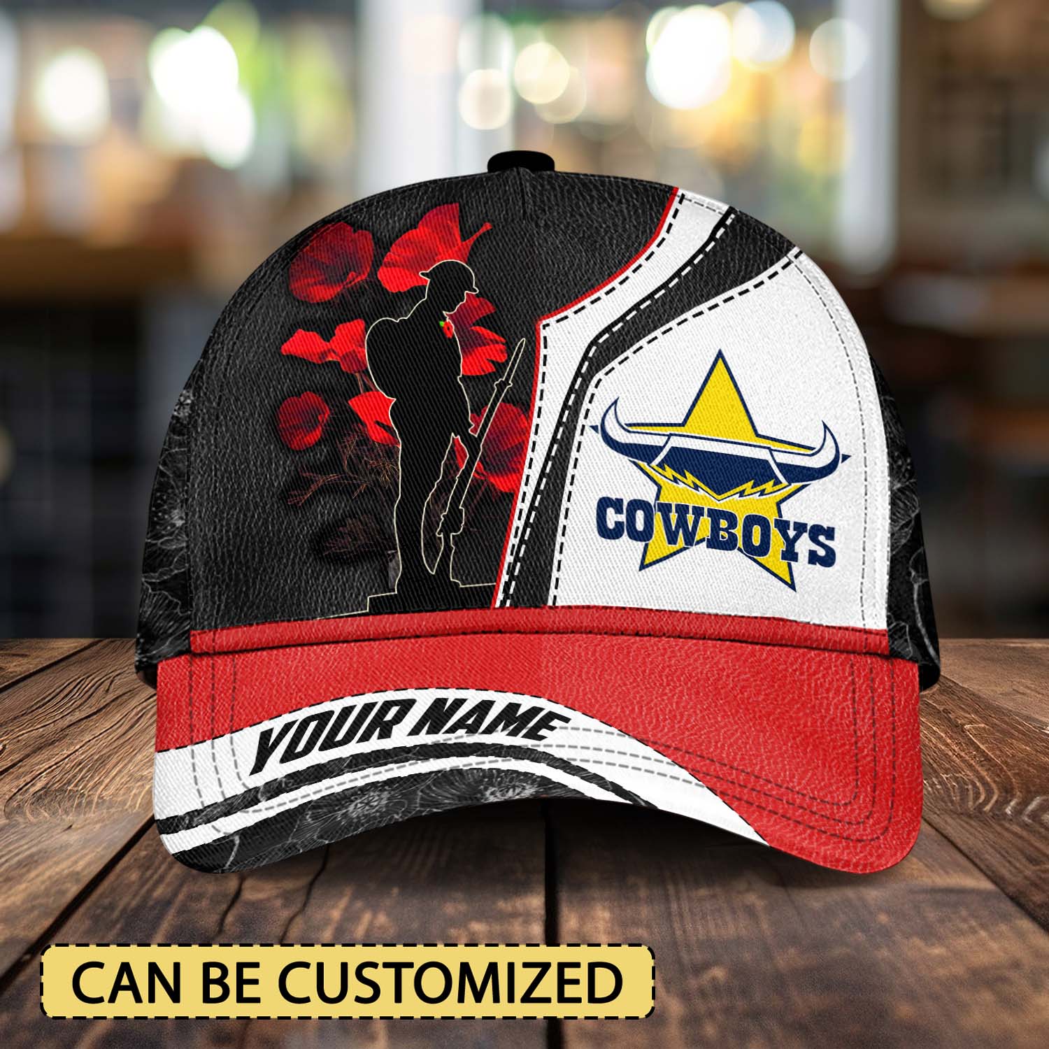 Auspiritmerch North Queensland Cowboys x Anzac Day Personalized Classic Cap Gift For Fans