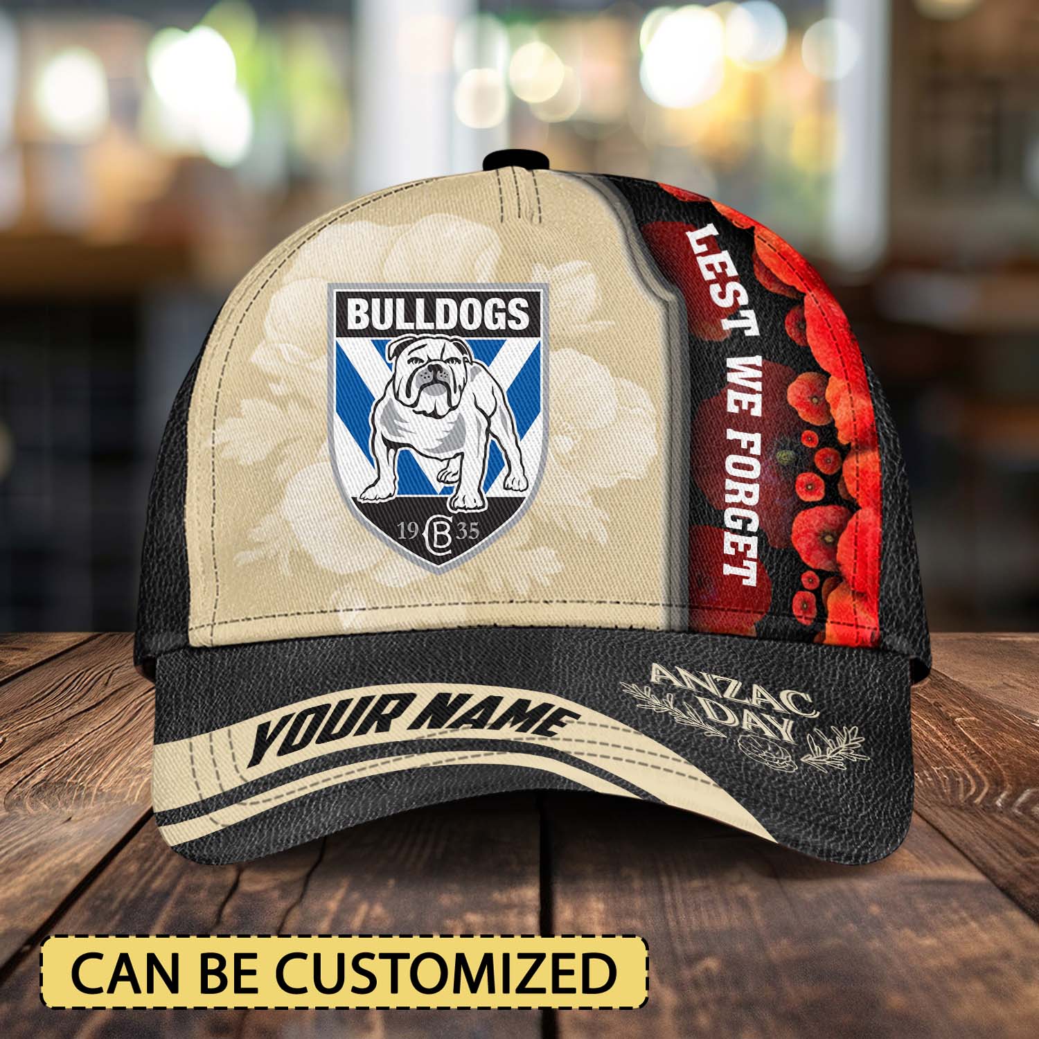Auspiritmerch Canterbury-Bankstown Bulldogs x Anzac Day Personalized Classic Cap Gift For Fans
