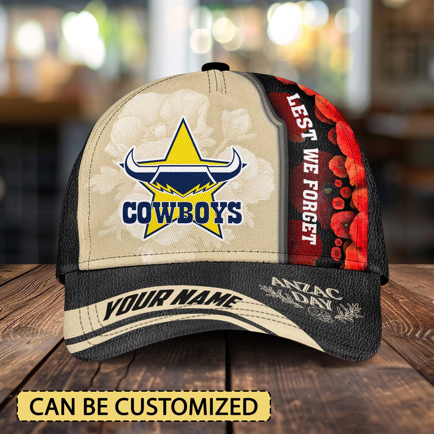 Auspiritmerch North Queensland Cowboys x Anzac Day Personalized Classic Cap Gift For Fans