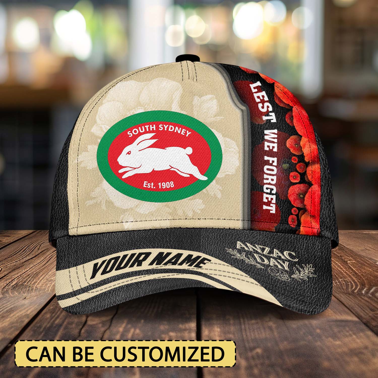 Auspiritmerch South Sydney Rabbitohs x Anzac Day Personalized Classic Cap Gift For Fans
