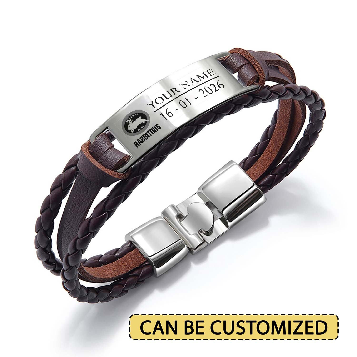 Auspiritmerch South Sydney Rabbitohs Personalized Handmade Bracelet Gift For Fans