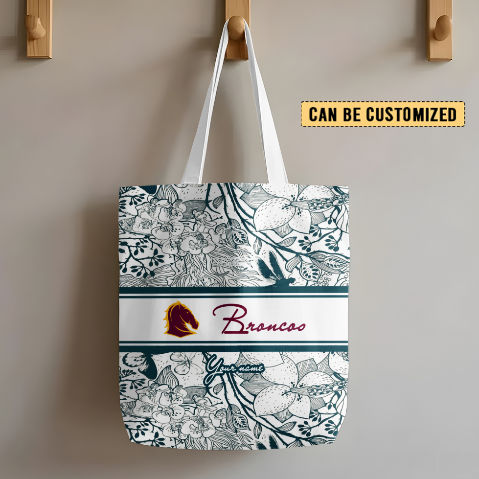 Auspiritmerch Brisbane Broncos Personalized Tote Bags Gift For Fans