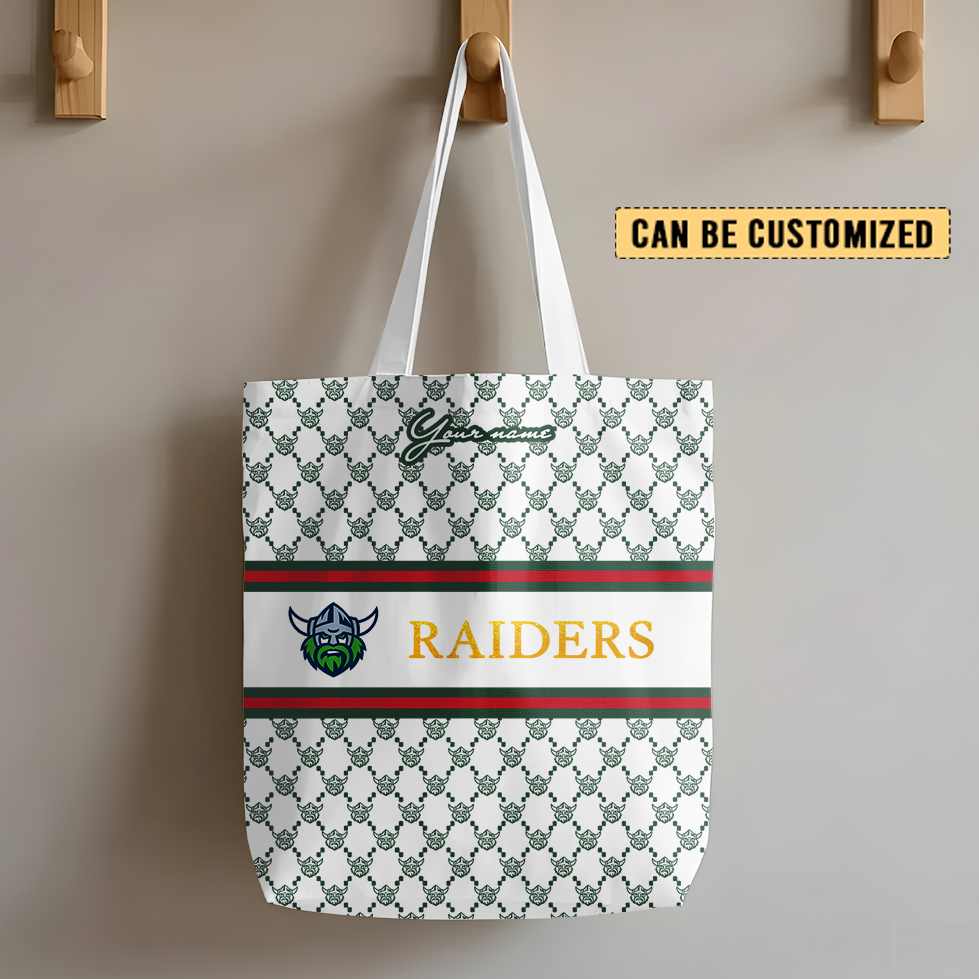 Auspiritmerch Canberra Raiders Personalized Tote Bags Gift For Fans