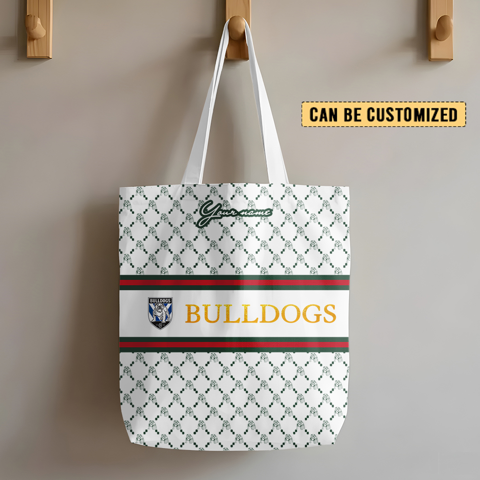Auspiritmerch Canterbury-Bankstown Bulldogs Personalized Tote Bags Gift For Fans