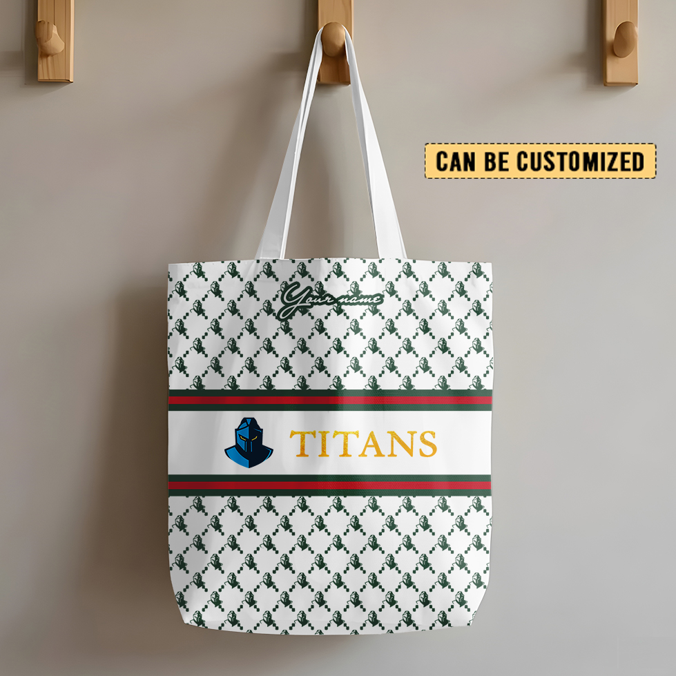 Auspiritmerch Gold Coast Titans Personalized Tote Bags Gift For Fans