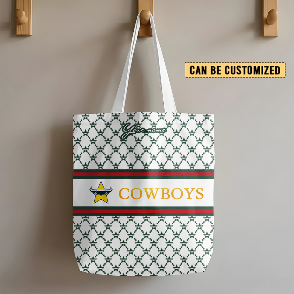 Auspiritmerch North Queensland Cowboys Personalized Tote Bags Gift For Fans
