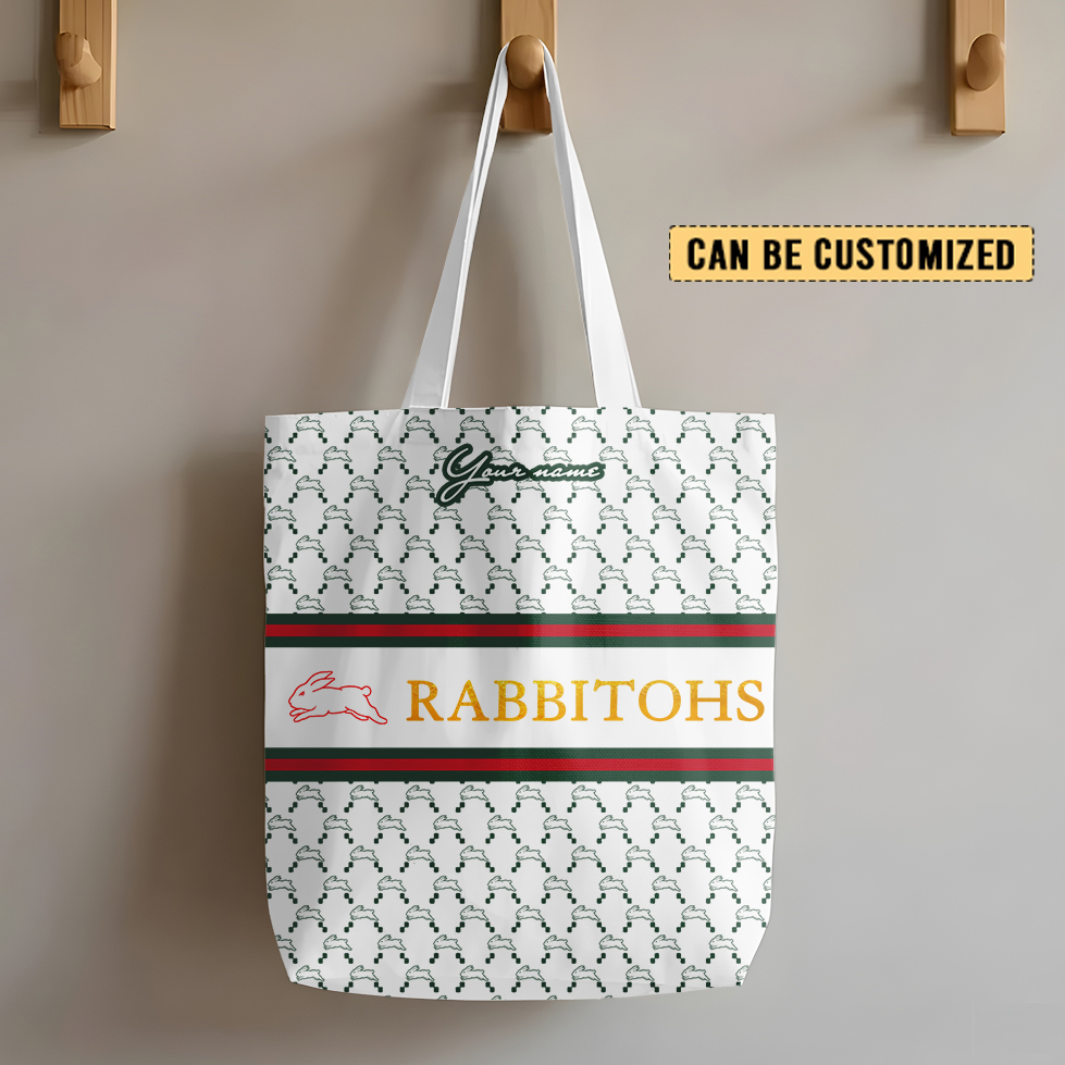 Auspiritmerch South Sydney Rabbitohs Personalized Tote Bags Gift For Fans