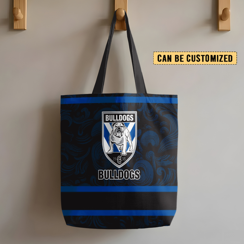 Auspiritmerch Canterbury-Bankstown Bulldogs Personalized Tote Bags Gift For Fans