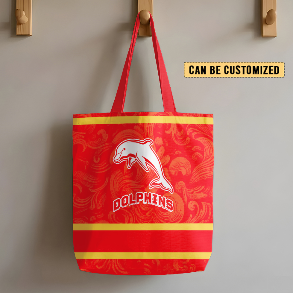Auspiritmerch Dolphins Personalized Tote Bags Gift For Fans