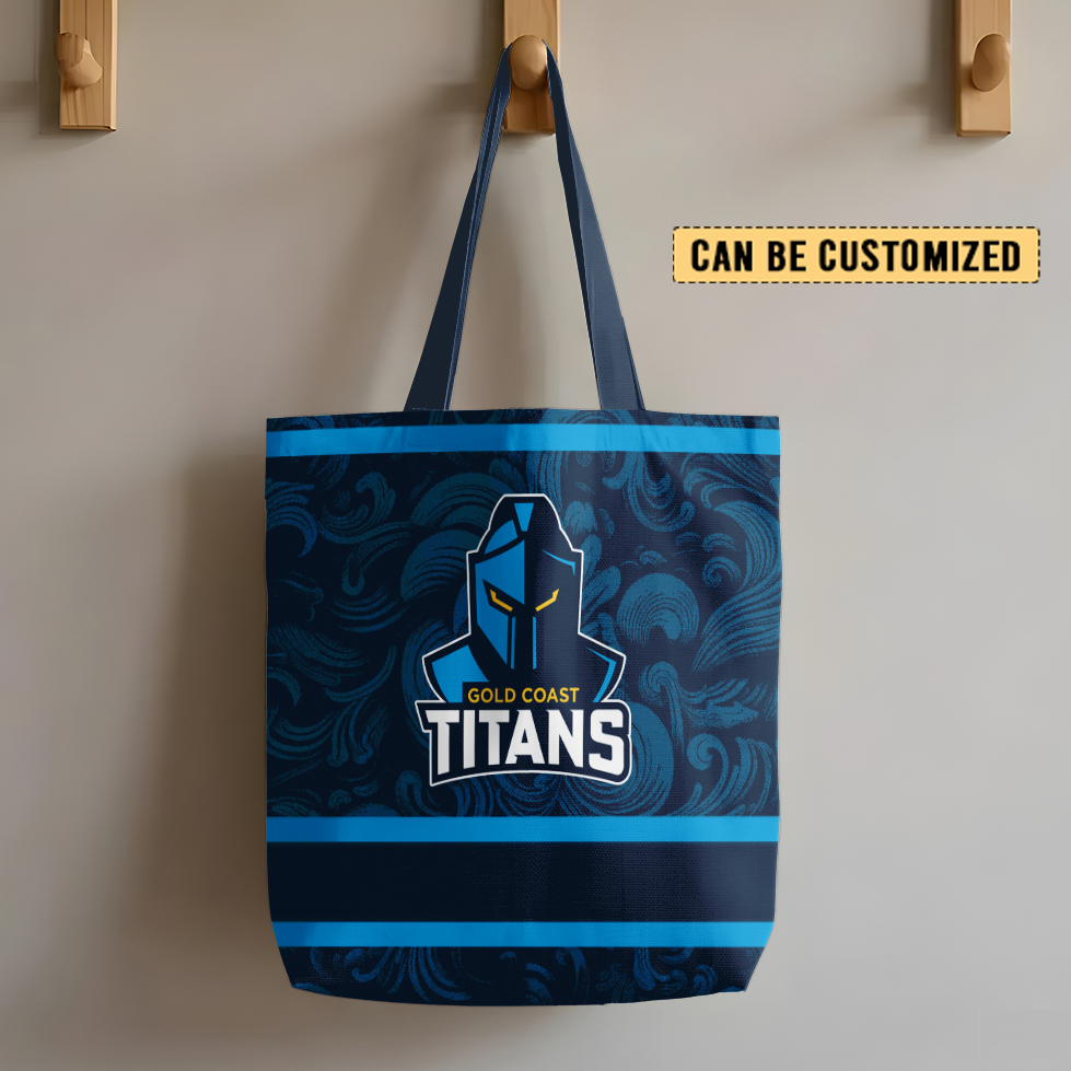 Auspiritmerch Gold Coast Titans Personalized Tote Bags Gift For Fans