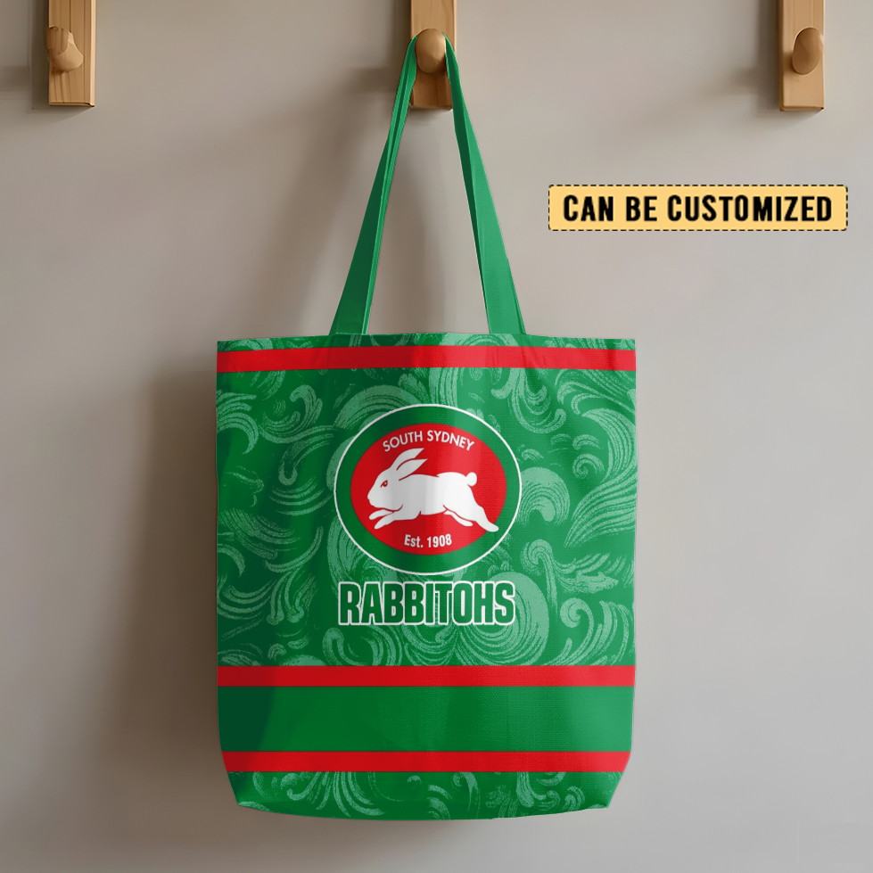 Auspiritmerch South Sydney Rabbitohs Personalized Tote Bags Gift For Fans
