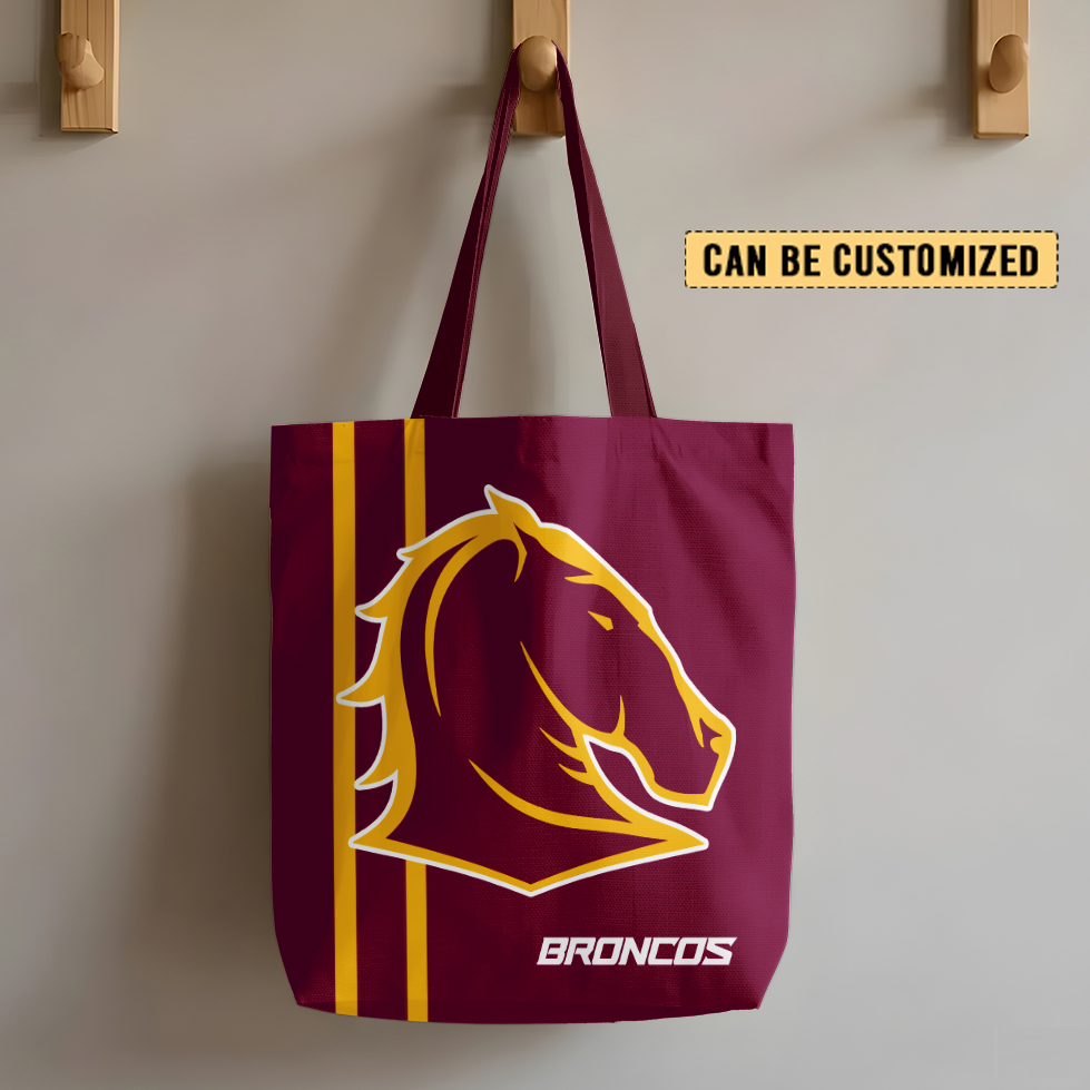 Auspiritmerch Brisbane Broncos Personalized Tote Bags Gift For Fans