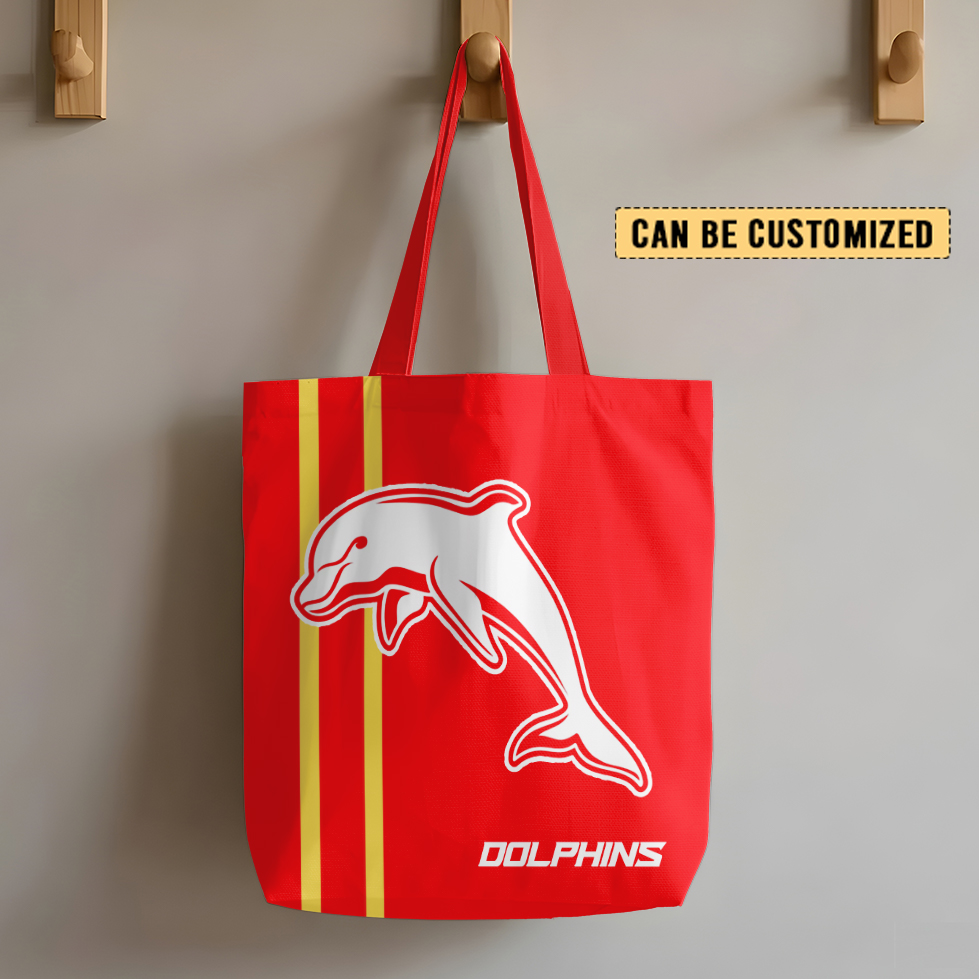 Auspiritmerch Dolphins Personalized Tote Bags Gift For Fans