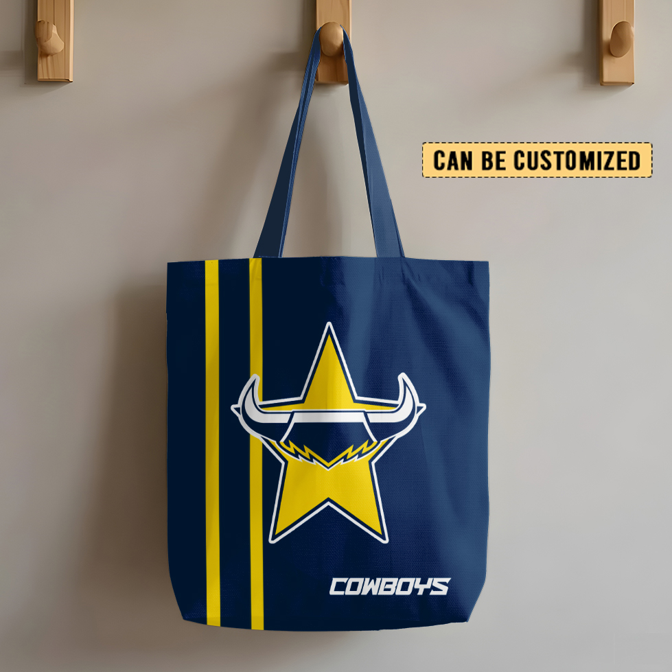 Auspiritmerch North Queensland Cowboys Personalized Tote Bags Gift For Fans