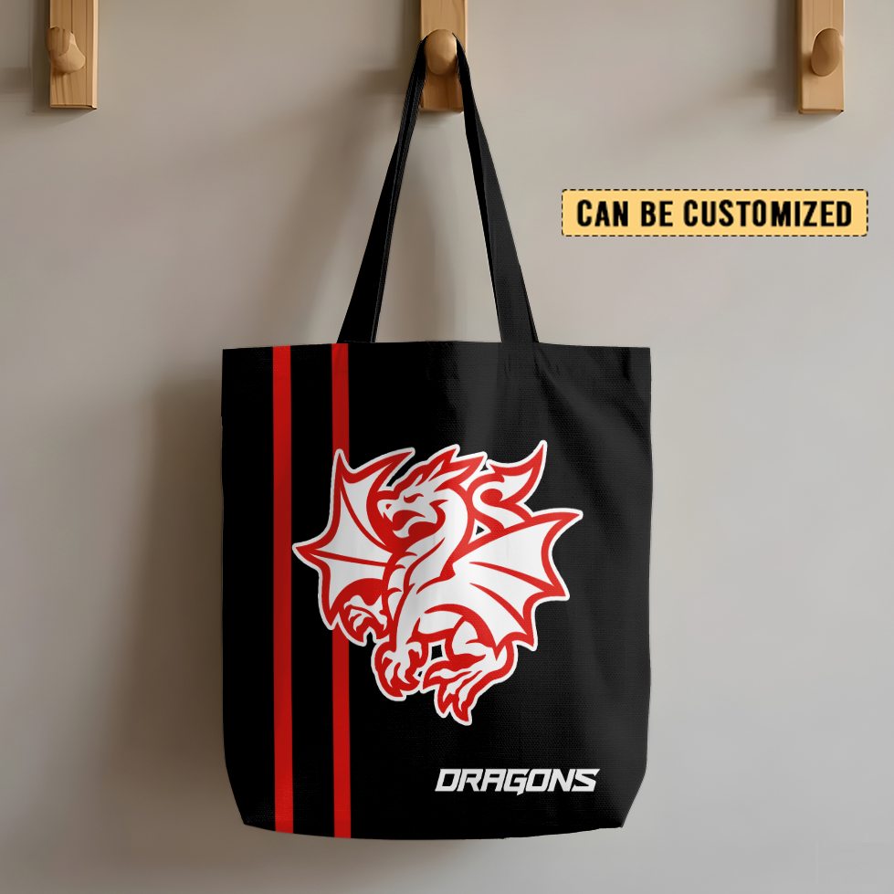 Auspiritmerch St. George Illawarra Dragons Personalized Tote Bags Gift For Fans