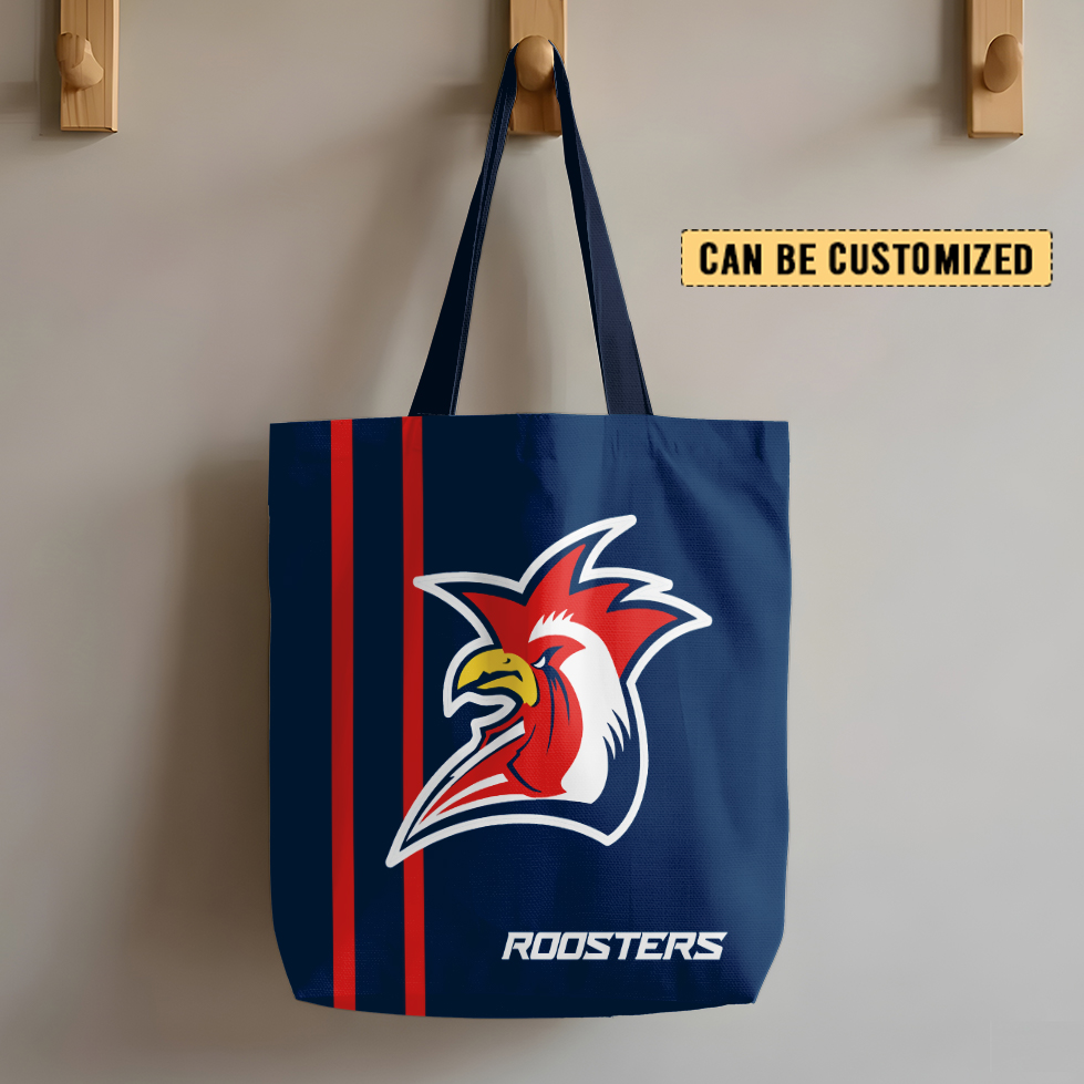 Auspiritmerch Sydney Roosters Personalized Tote Bags Gift For Fans