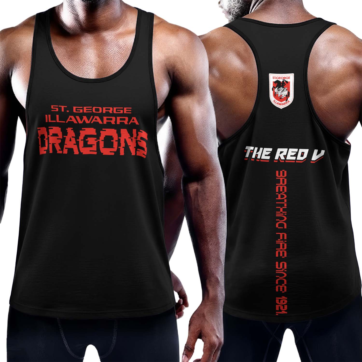 Auspiritmerch St. George Illawarra Dragons Personalized Unisex Tank Top Gift For Fans