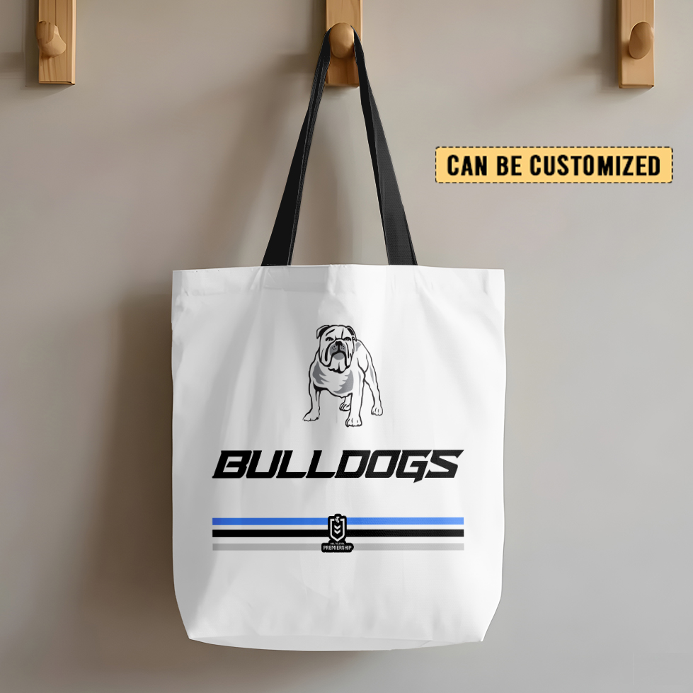 Auspiritmerch Canterbury-Bankstown Bulldogs Personalized Tote Bags Gift For Fans