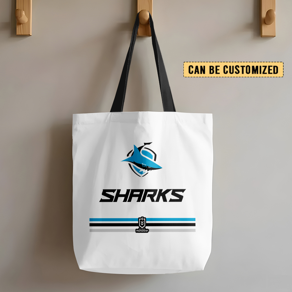Auspiritmerch Cronulla-Sutherland Sharks Personalized Tote Bags Gift For Fans