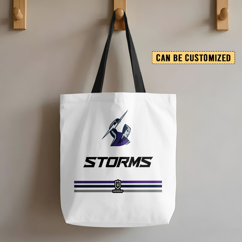 Auspiritmerch Melbourne Storm Personalized Tote Bags Gift For Fans