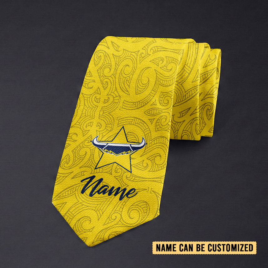 Auspiritmerch North Queensland Cowboys Personalized Necktie Gifts For Fans