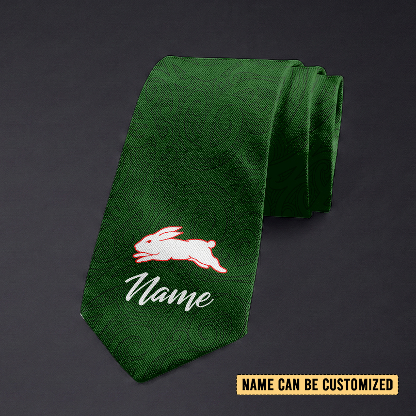 Auspiritmerch South Sydney Rabbitohs Personalized Necktie Gifts For Fans