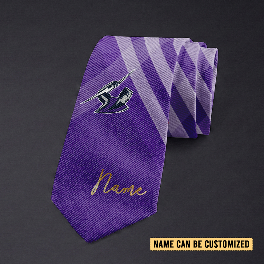 Auspiritmerch Melbourne Storm Personalized Necktie Gifts For Fans