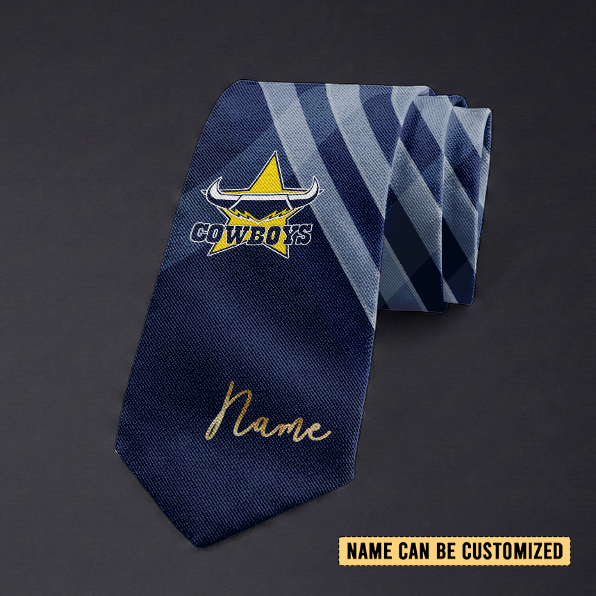 Auspiritmerch North Queensland Cowboys Personalized Necktie Gifts For Fans