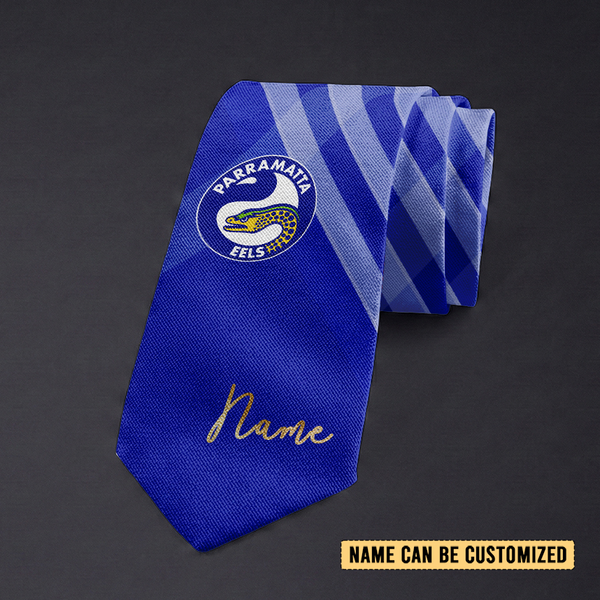 Auspiritmerch Parramatta Eels Personalized Necktie Gifts For Fans
