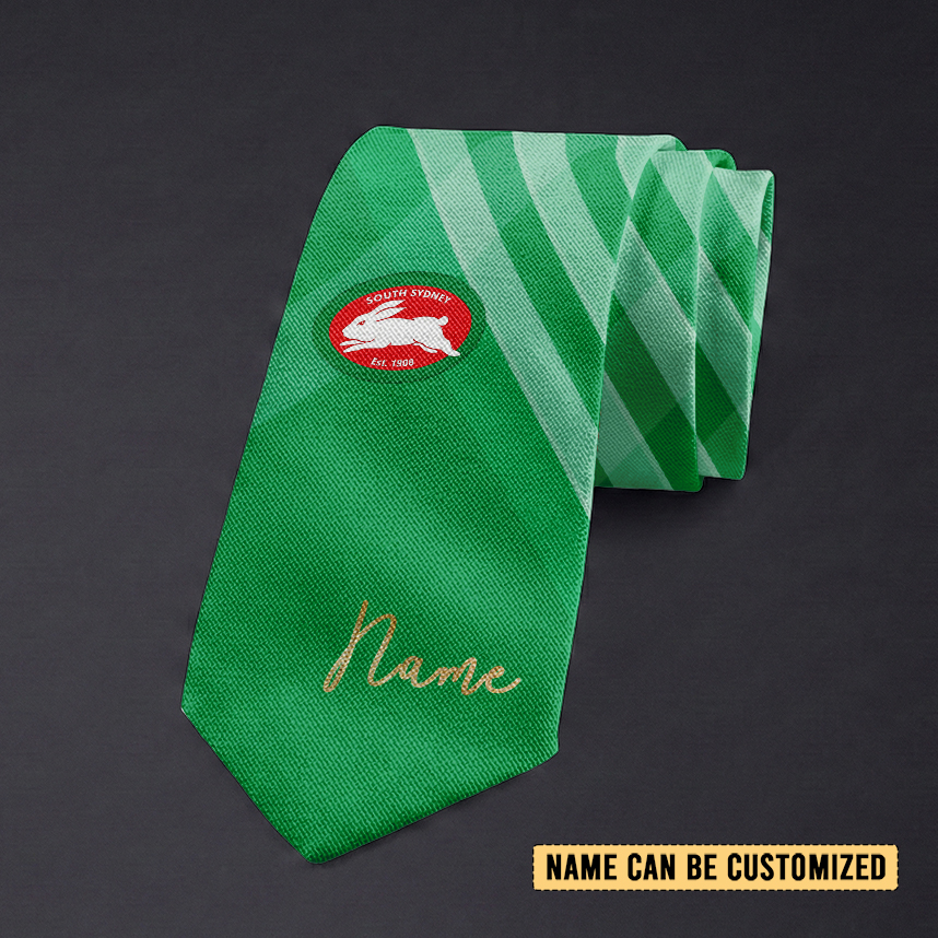 Auspiritmerch South Sydney Rabbitohs Personalized Necktie Gifts For Fans