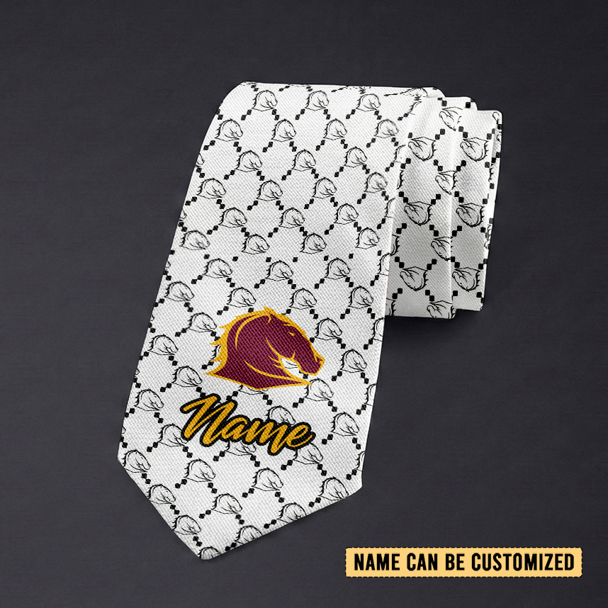 Auspiritmerch Brisbane Broncos Personalized Necktie Gifts For Fans