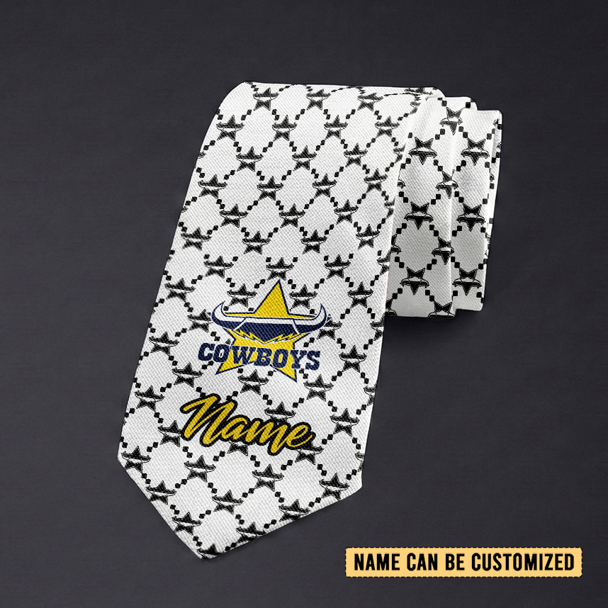 Auspiritmerch North Queensland Cowboys Personalized Necktie Gifts For Fans