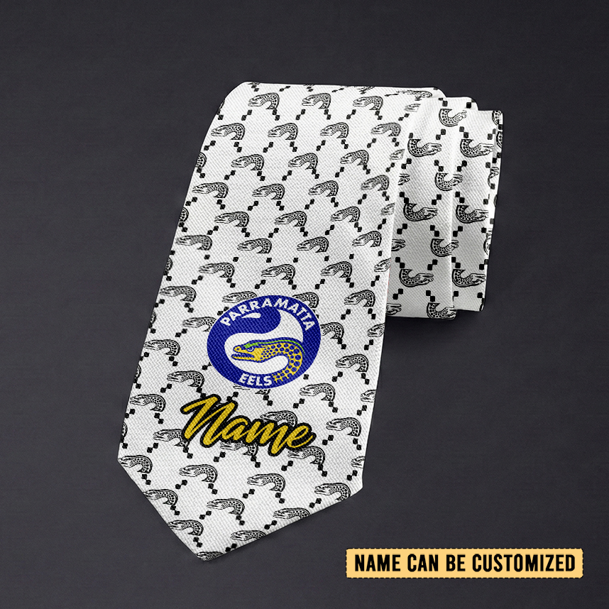 Auspiritmerch Parramatta Eels Personalized Necktie Gifts For Fans