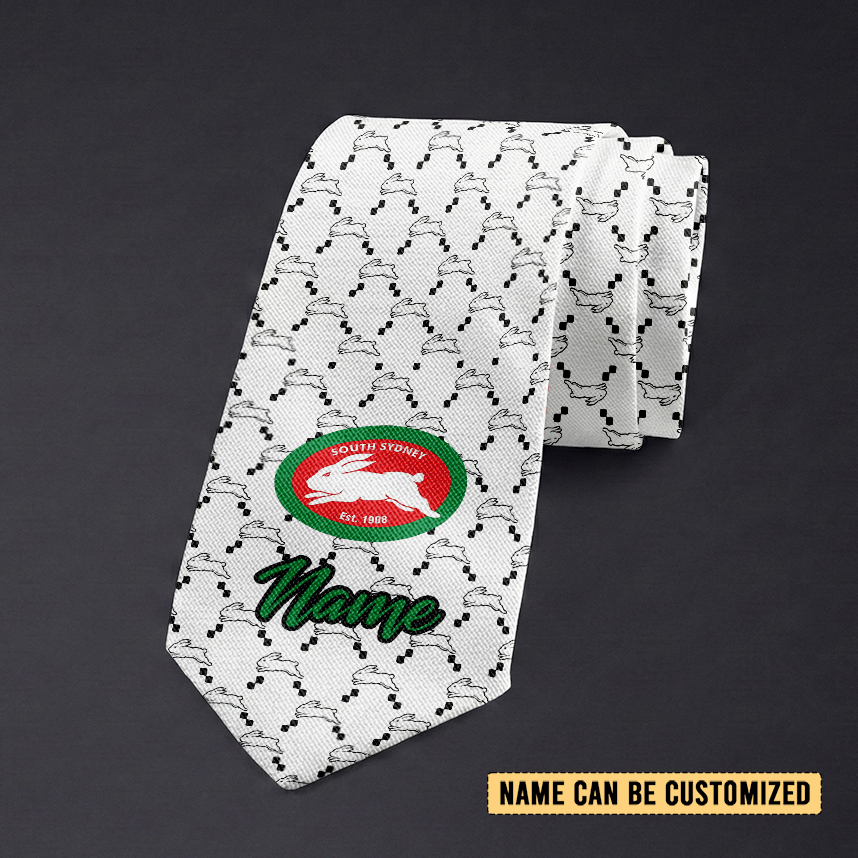 Auspiritmerch South Sydney Rabbitohs Personalized Necktie Gifts For Fans