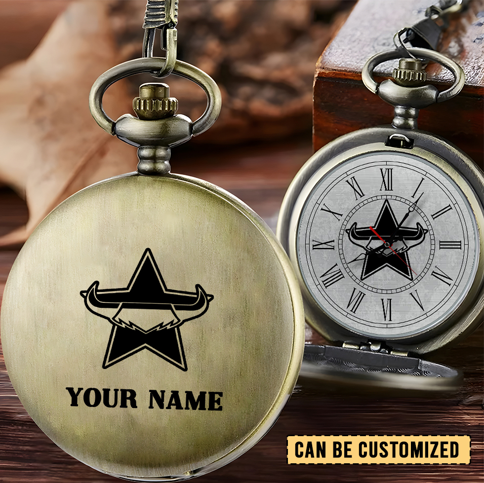 Auspiritmerch North Queensland Cowboys Personalized Pocket Watch Gift For Fans