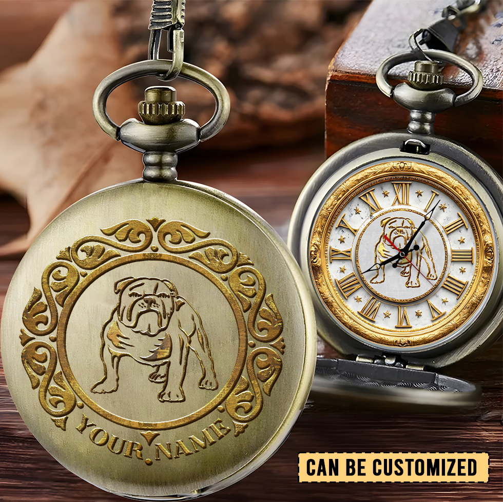 Auspiritmerch Canterbury-Bankstown Bulldogs Personalized Pocket Watch Gift For Fans