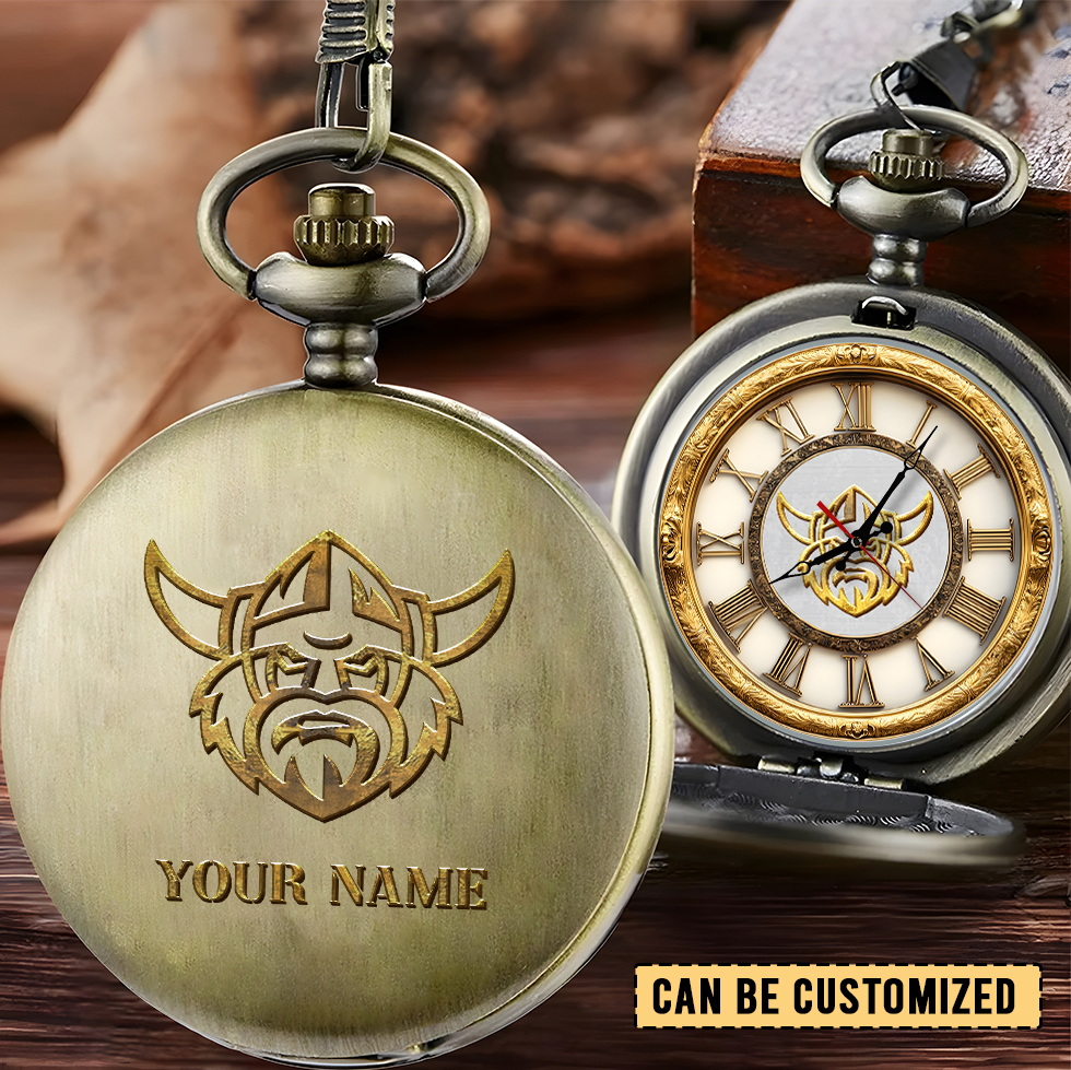 Auspiritmerch Canberra Raiders Personalized Pocket Watch Gift For Fans