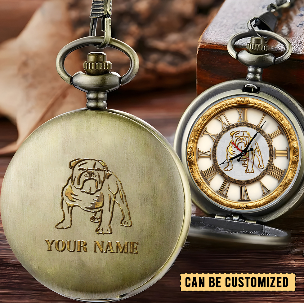 Auspiritmerch Canterbury-Bankstown Bulldogs Personalized Pocket Watch Gift For Fans